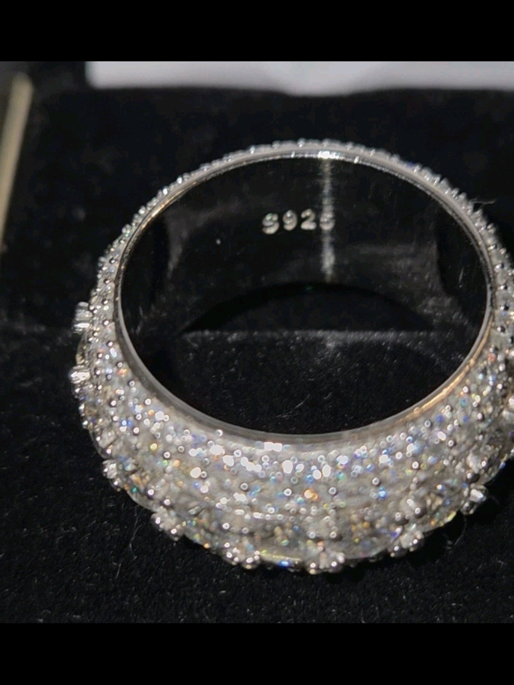 3 Carat Moissanite 925 Sterling Silver Band Ring, Bling Iced, Size 8 - Picture 7 of 9